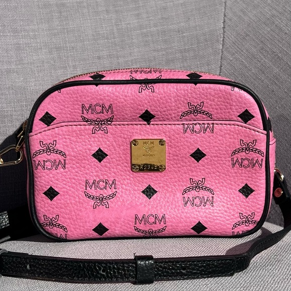 MCM Handbags - MCM Visetos Pink Crossbody Bag